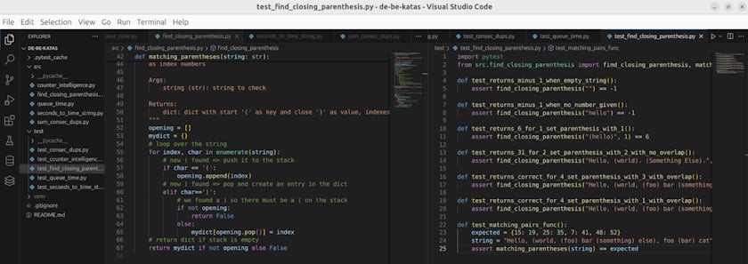 Test Driven Development code