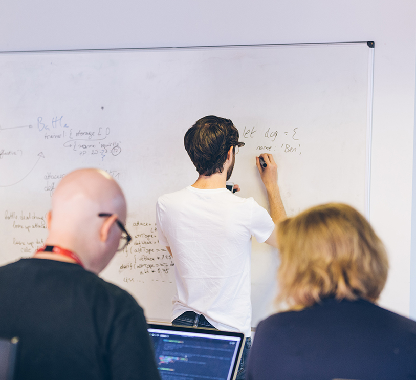 Students Learning to code